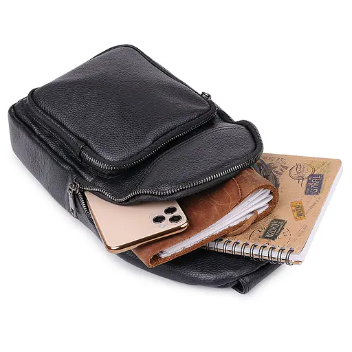 Чоловіча шкіряна сумка через плече Vintage 17х32х6 см sum0015588 - фото 5