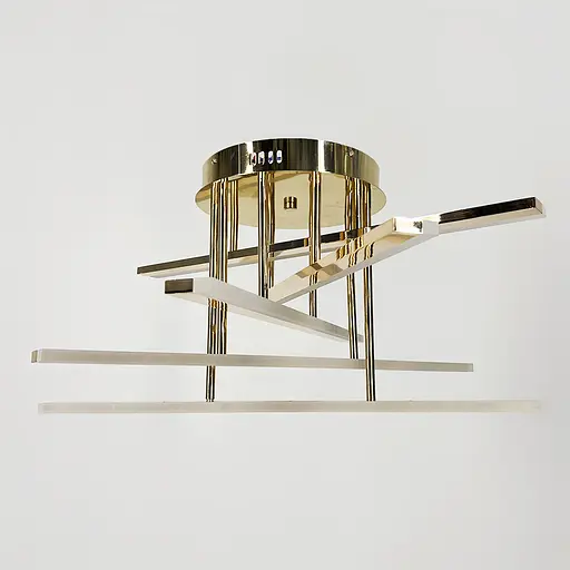 Стельова золота люстра на 5 ярусів світлових палок 60х30 см | Арт. F 607-600 GD | Line F - фото 4
