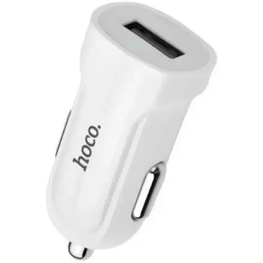 Автомобільний зарядний пристрій Hoco Z2 single - Port car charger 1USB 1.5 A Білий - фото 1