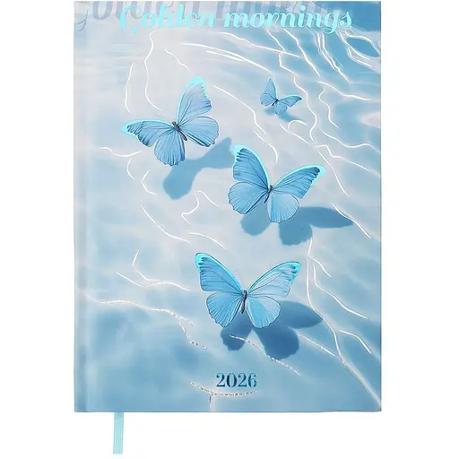 Щоденник датований Buromax Only 2026 поліграфічний A5 блакитний (BM.2183-14)