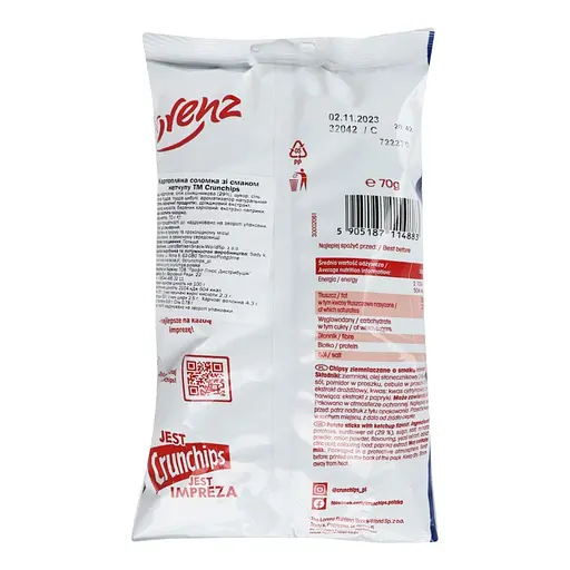 Соломка картопляна Lorenz Crunchips зі смаком кетчупу 70 г - фото 2