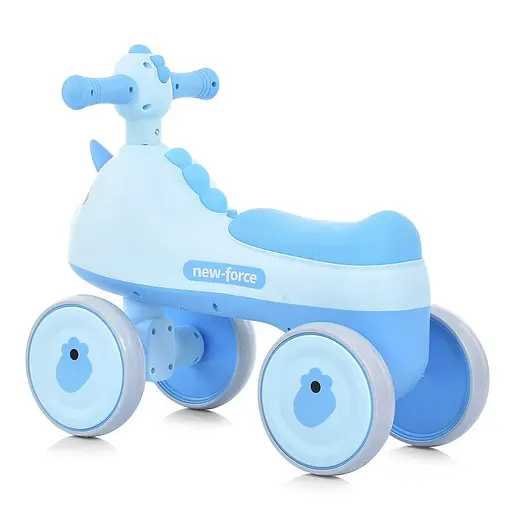 Каталка-толокар Bambi M 5856E-12 з музикою, світлом, EVA-колесами, рогом, до 25 кг, блакитний - фото 2
