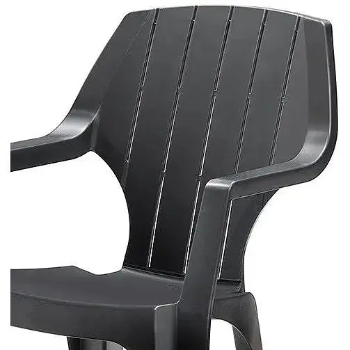 Стул садовый пластиковый Bica Alta графит - фото 2