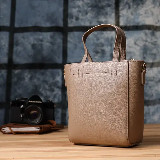 Женская сумка Vintage из натуральной кожи в форме трапеции 16х19х9 см sum0027584 - фото 10