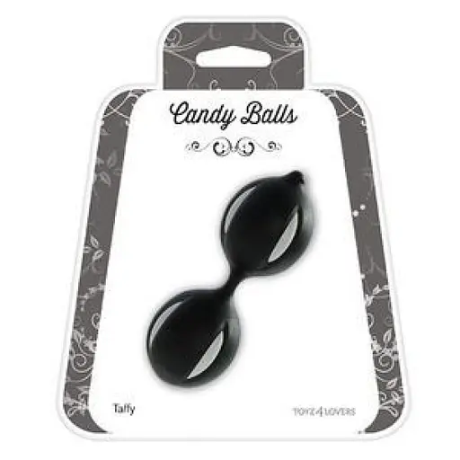 Вагінальні кульки Toyz4lovers Candy Balls Taffy чорні 10x3.5 см - фото 2