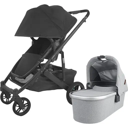 Прогулянкова коляска Uppababy Cruz V2 - JAKE + люлька Uppababy Carrycot-Stella Grey Brushed Melange Silver Frame - фото 1