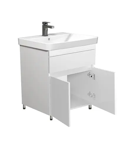 Тумба Мойдодир City White 70 з умивальником Vivace 70 Білий підлогова Білий - фото 4