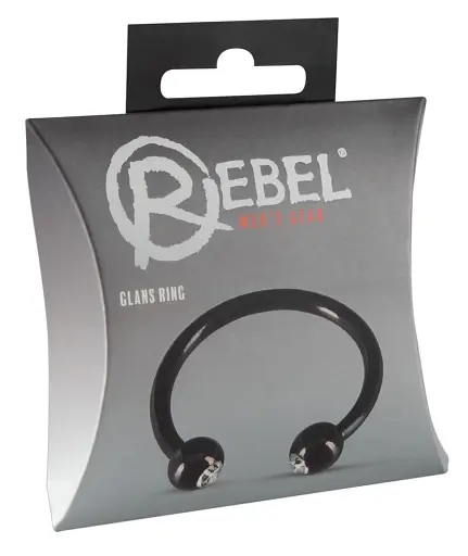 Эрекционное кольцо Rebel Glans Ring черный - фото 3