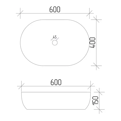 Умивальник VBI Modena white накладний VBI-012000, Білий - фото 7