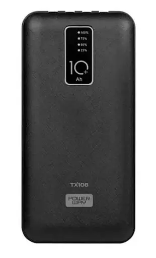 Портативний зовнішній акумулятор Power Bank Powerway TX108 10000mAh (Чорний) - фото 3