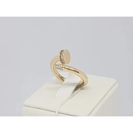 Золоте кільце Столична Ювелірна Фабрика з фіанітами. 154007 16 - фото 3