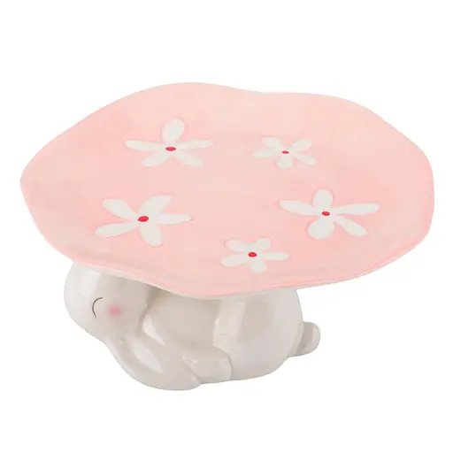 Подставка Elisey Кролик с весенними цветами 10 см розовая (5101-001)   - фото 3