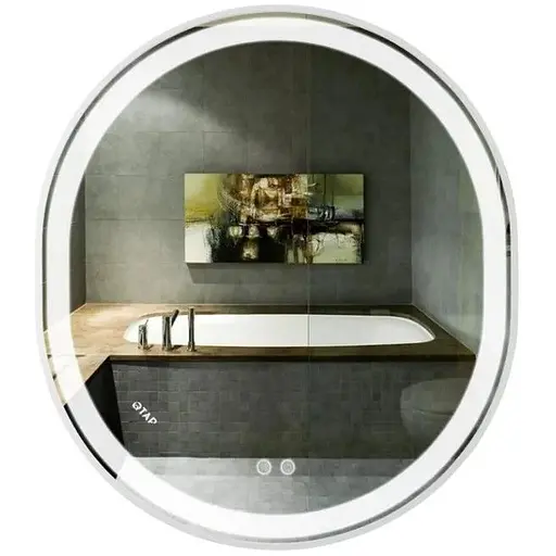 Зеркало Qtap Gemini круглое с LED-подсветкой Touch QT2578R8071W - фото 1