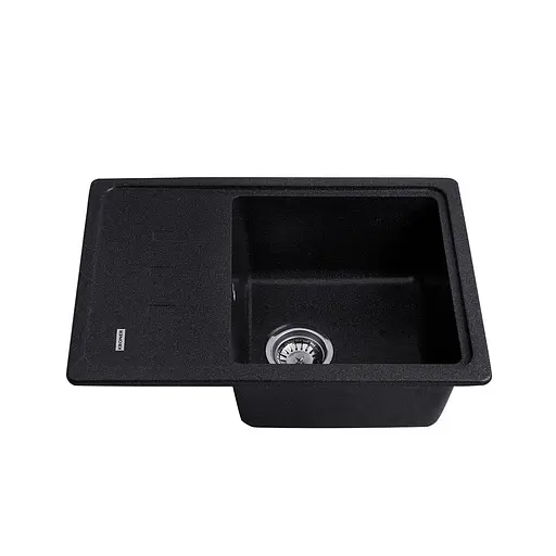 Кухонна мийка гранітна Kroner KRP Komposit SCH-6243 CV031065, Чорний - фото 3