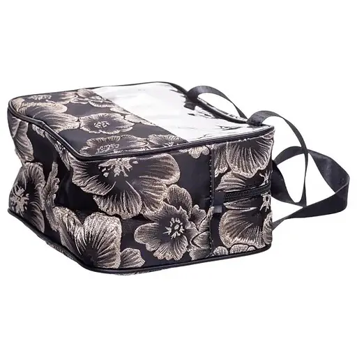 Набір косметичок Yiwu HP-16-1KB 22х11х18 / 17х10х11 см водонепроникні 2 шт. прозорі/чорні  - фото 7