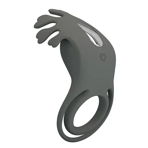 Эрекционное кольцо Pretty Love Vibrant Penis Ring Ruben 8.5 см серый - фото 9