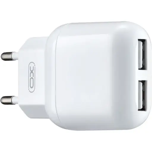 Сетевое зарядное устройство для XO L78 EU 12W 2.4A Dual USB charger Белый - фото 1