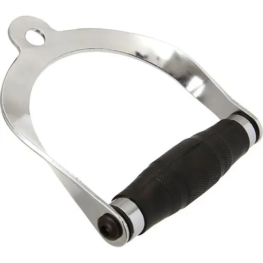 Ручка York Fitness для тяги з гумовою рукояткою, хром