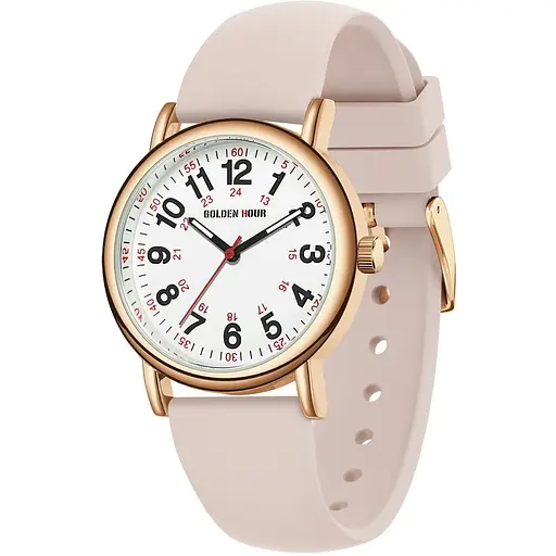 Наручний годинник жіночий GoldenHour Trend Pink Золотий (3066)