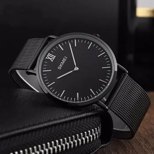 Кварцовий чоловічий годинник Skmei 1181 Large (Чорний) - фото 4