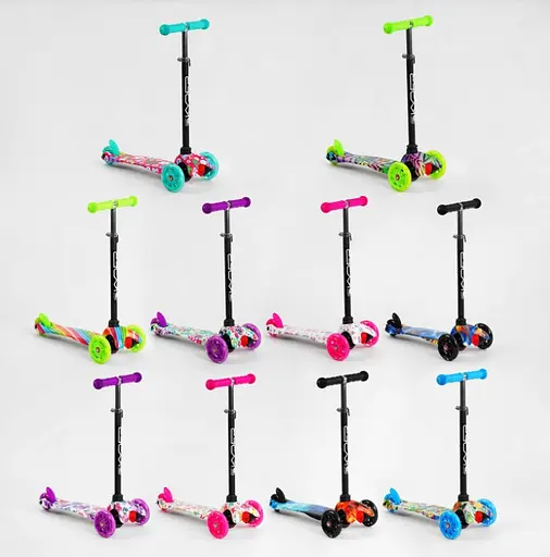 Самокат Mini Skyper, пластиковый, колеса PU 120 мм, световые эффекты, 112-40103 (в ассортименте) - фото 2