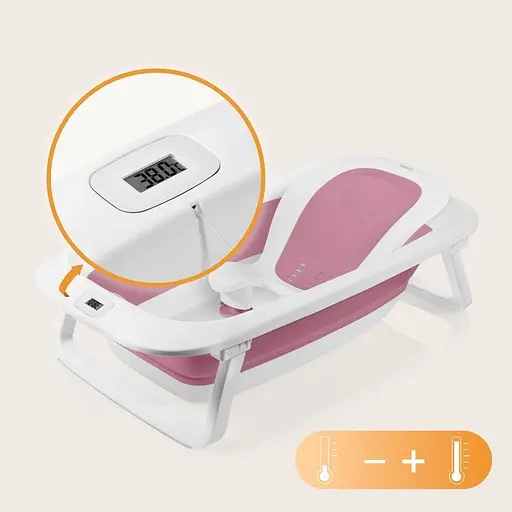 Складана ванна Lionelo Baby Bubble з термометром Pink Magnolia (LOC-BABY BUBBLE PINK MAGNOLIA) - фото 3