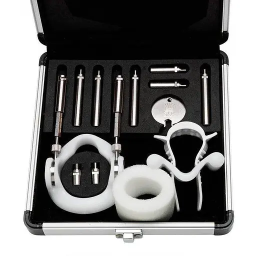 Екстендер для збільшення члена Male Edge Jes-Extender Titanium ремінний алюмінієвий кейс