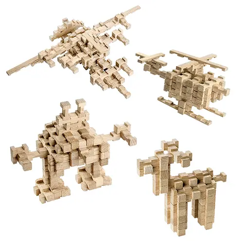 Дерев'яний конструктор "Фантазія" Igroteco 900033, 240 деталей - фото 6