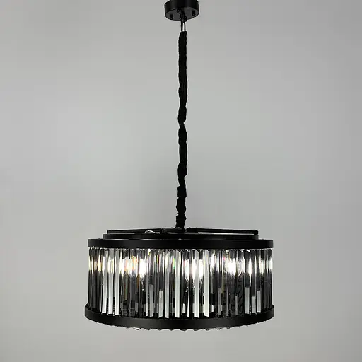 Люстра черная с графитовыми пластинами Ø 60 см Ст. MJ 160-600 BK Line F - фото 2