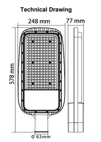 Світильник вуличний LED "TEXAS-200" 200 W 6400K - фото 2