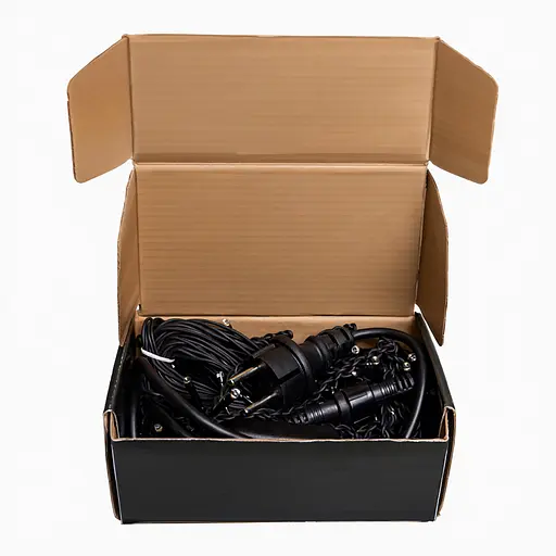 Новорічна гірлянда вулична Бахрома GarlandoPro 6 м 105 LED вулична гірлянда чорний провід Жовте світло 6МBY - фото 3