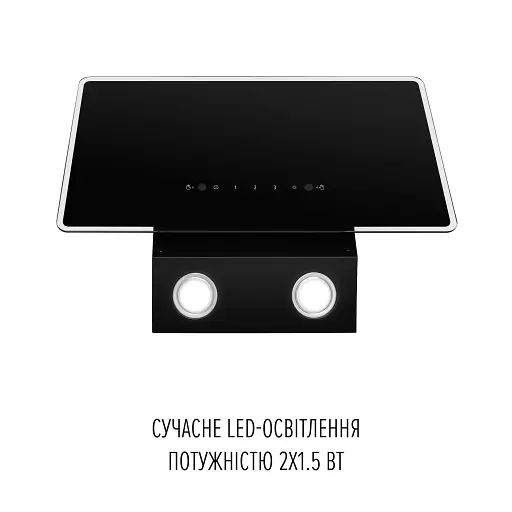 Вытяжка декоративная наклонная PERFELLI VIO 6HW NERO - фото 8