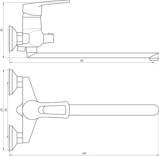 Смеситель для ванны Domino Sirius DSV-208 Хром - фото 5