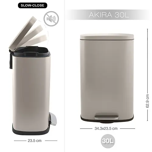 Відро для сміття з педаллю Spirella AKIRA 30 л (10.21566) - фото 2