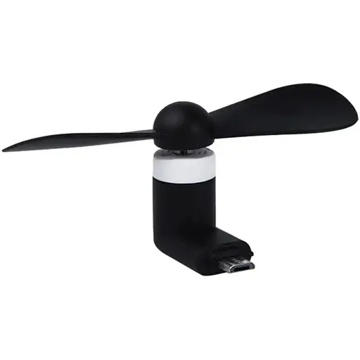 Вентилятор мобильный MicroUSB черный - фото 1