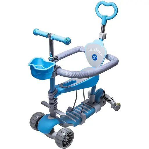 Самокат Scale Sports Smart 5 в 1 Блакитний 000283583 - фото 1