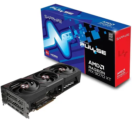 Видеокарта Sapphire AMD Radeon RX 9070 XT 16GB PULSE Gaming OC (11348-03-20G) (GDDR6, 256 bit, PCI-E v5.0 x16) - фото 6