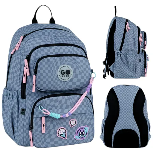 Рюкзак GoPack Education 120M-2 Pixel Mood Сірий (GO26-120M-2) - фото 1