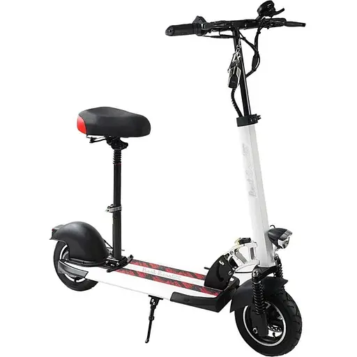 Електросамокат Best Scooter BS-10650 з сидінням, 800 Вт, акумулятор 48V13Ah, складаний, білий