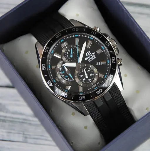 Водонепроникні кварцові наручні годинники Casio оригінал Японія Edifice EFV-550P-1AVUEF з полімерним ремінцем - фото 7