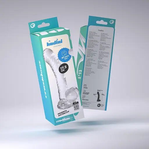 Фалоімітатор Crushious Hudini Jelly 17.5 см (прозорий) - фото 10