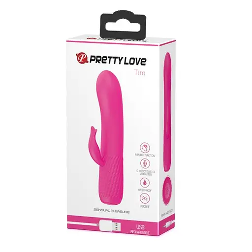 Вібратор-кролик Pretty Love Tim Pink 15 см рожевий - фото 7
