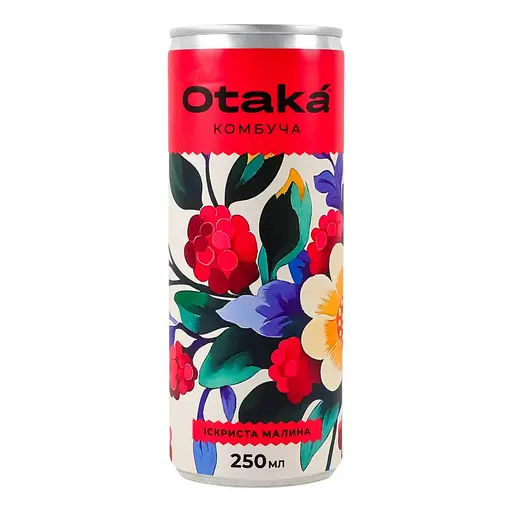 Напиток безалкогольный Otaka Комбуча Искристая малина слабогазированная 250 мл - фото 2