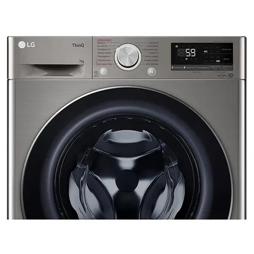 Стиральная машина LG фронтальная 7 кг 1200 A+++ 48 см дисплей пара инвертор серебристый - фото 10