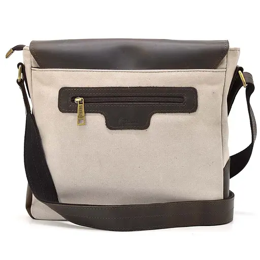 Кожаная мужская сумка через плечо TARWA 30х32х7.5 см sum0025890 - фото 7