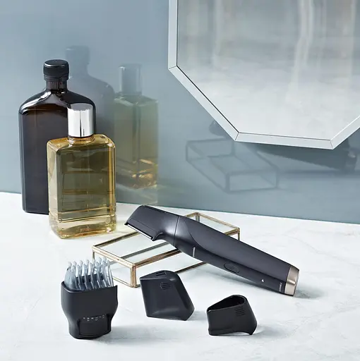 Триммер Panasonic для бороды, усов, головы и тела, сеть+акум., насадок-2, чехол, быстрая зарядка, черно-золотой - фото 8