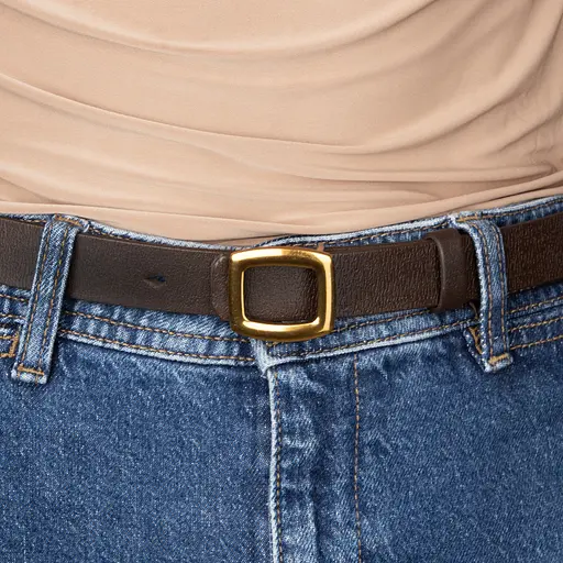 Ремінь шкіряний жіночий НС-2558 (110 см) коричневий - фото 5