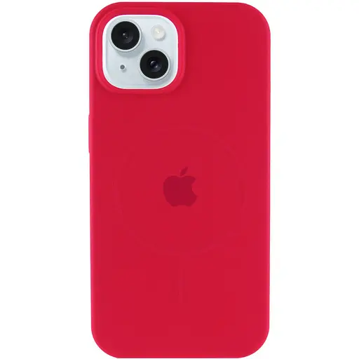 Чехол Epik Silicone Case Full Protective AA with MagSafe для Apple iPhone 15, 6.1 Красный/Deep Red - фото 2