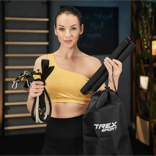 Палка гимнастическая с эспандерами Trex Sport TX-023TS 14-74кг - фото 10