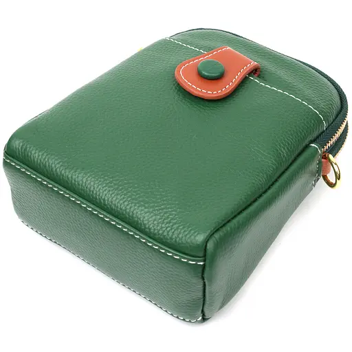 Сумка трапеция для женщин Vintage из натуральной кожи 14.5х18х5.5 см sum0028985 - фото 5